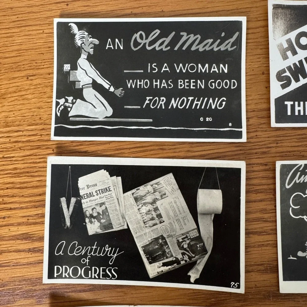 40+ Vintage Crude Offensive Humor Postcard Lot Kodak‎ Paper Old Maid Dating